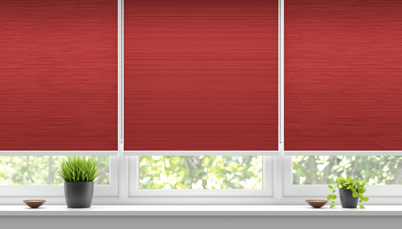 Modern roller blinds in various colors and textures